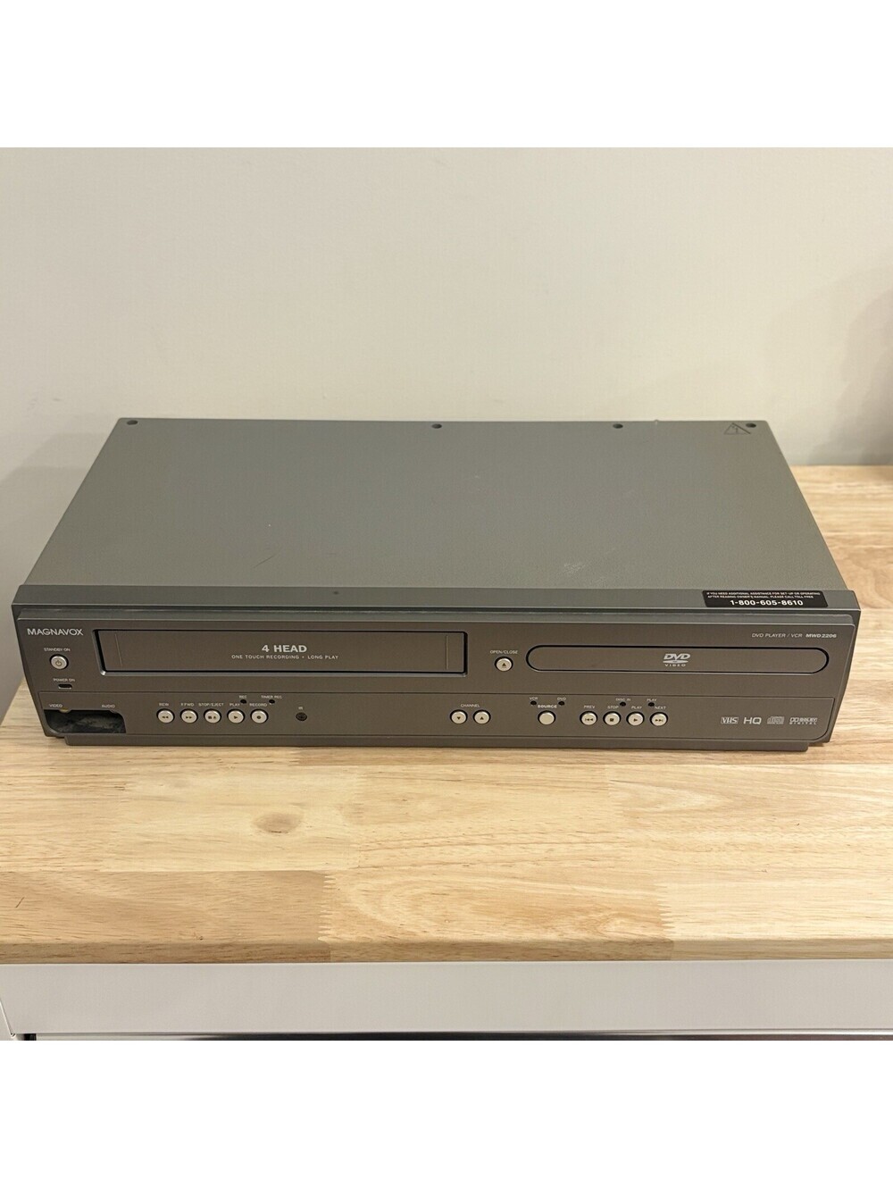 Mint Magnavox MWD2206 DVD/VCR Combo Player Recorder No Remote TESTED WORKS
